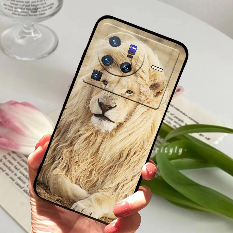 Мягкий силиконовый чехол для vivo X80 Pro 5G Coque X 80 Модный ТПУ чехол для телефона для Vivo X70 Pro Ударопрочный бампер Ракушки Милый мультяшный