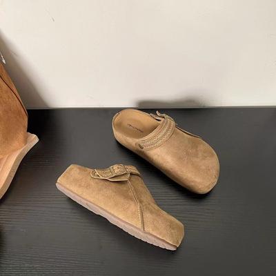 Легкая верхняя одежда универсальные однопедальные тапочки Boken женские 2025 осень новая утолщенная подошва сумка голова Boken полутапочки