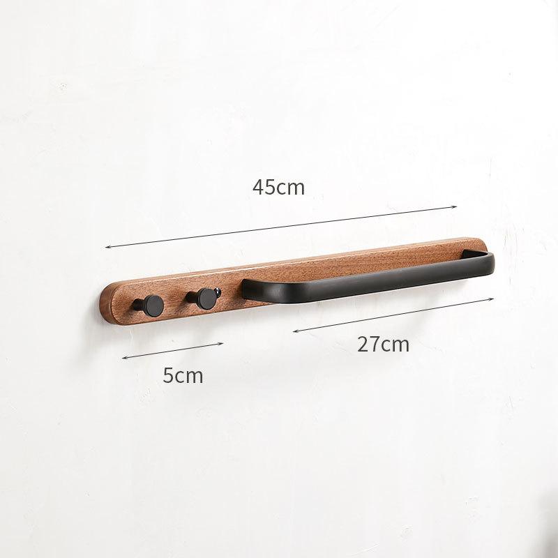 Деревянная вешалка для полотенец, держатель для полотенец для ванной комнаты, настенная одинарная штанга для полотенец, полка для ванной комнаты, крючок для полотенец, подвеска для ванной комнаты