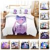Комплект постельного белья с 3D принтом в стиле аниме Luoli Beauty, пододеяльник, наволочка 2/3, пододеяльник с вентилятором для мальчиков, AU/DE/EU/ES, полноразмерный быстросохнущий покрывало