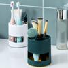 1pc, Multifunctional Bathroom Storage Organizer, Freestanding Countertop Toothbrush Holder with Drain Tray, Toothpaste Rack, Shaving Stand