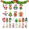 Набор из 72 шт. для DIY украшения Рождественской елки Самодельные 2D ornaments на Рождественскую тематику Поделки со стикерами Для детей и взрослых Елка Праздник