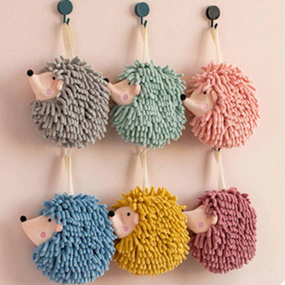 Шенилловое полотенце для рук Мягкое кухонное полотенце Товары для дома Мультяшная овечка Подвесное полотенце Ванная комната