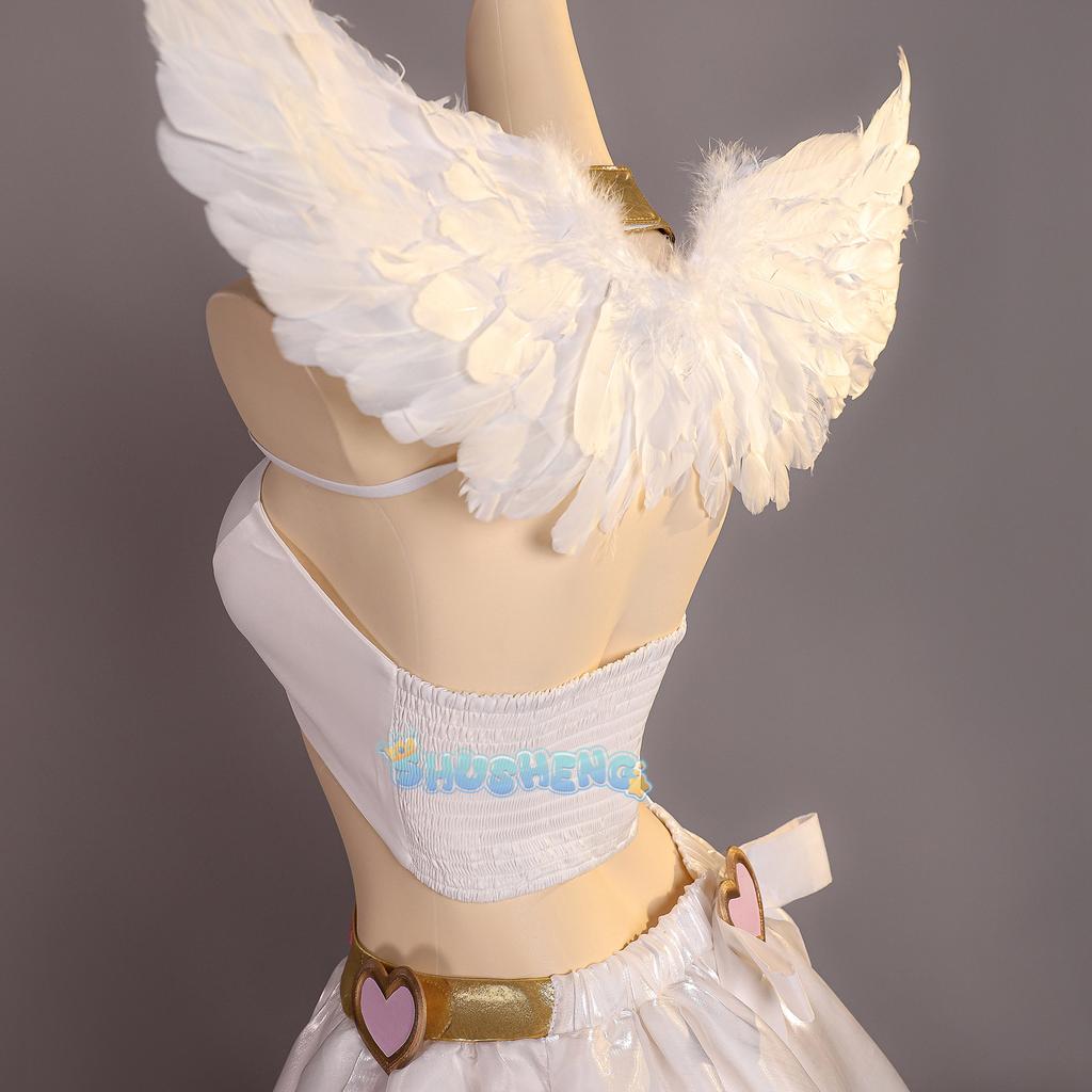 Panty Stocking Cosplay PANTY & STOCKING with GARTERBELT Costume Angel Dress Wing Women Halloween Carnival Party
