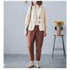 Spring and Summer New Cotton and Linen Loose and Versatile Top, Long Sleeved Casual Temperament Jacket for Women
