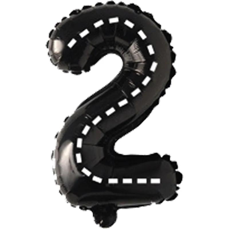 Black White Racing Car Theme Party Flag Banner Tableware Tablecloth Runner 0-9 Number Balloon Checkered Race Car Birthday Decors