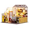 DIY Wooden Miniature Kitchen DollHouse Model Building Kits House Toys with Furniture for Children Gift Wooden Crafts Dollhouses