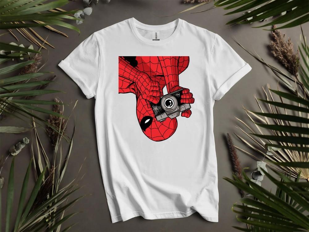 Футболка Человек-Паук Классическая Камера T-shirt T shirt Мужская Женская Унисекс Tshirt L164