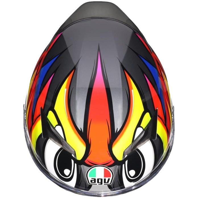 AGV K3 MaxPinlock Asian Fit SG Certified Neck Protection UltraVision Visor Birdy 2.0 Gray/Yellow/Red Size M Birdy 2.0 Gray/Yellow/Red M