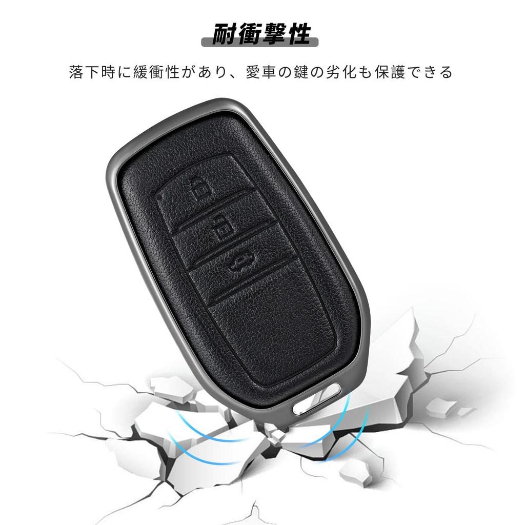 [OFFCURVE] Чехол для ключей TOYOTA из цинкового сплава + натуральная кожа для автомобиля