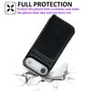 For iPhone Air Case Detachable Zipper Card Bag PU TPU Kickstand Phone Case with Strap