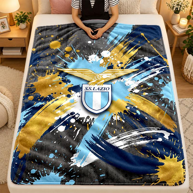 Фланелевое одеялоLazio FC Теплое Мягкое Плед для Дивана Кровати Гостиной