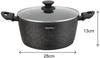 KLAUSBERG KB-7658 12-piece set of pots with marble non-stick coating