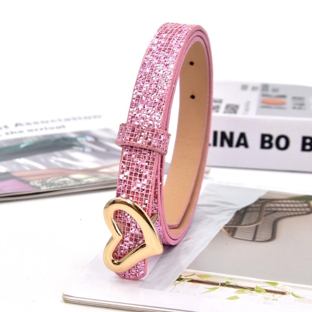 Блестящий сверкающий ремень со стразами Bling Bling Глянцевый универсальный ремень из ПУ кожи Винтажный дизайн люксового бренда Модный пояс