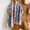 Scarf Female Winter Explosion Shawl Outside Office Blanket Sofa Blanket Retro Flower Imitation Cashmere Fringed Scarf