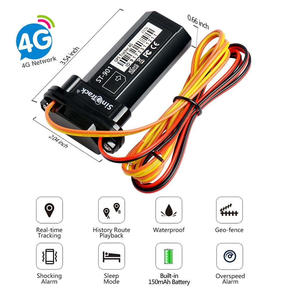SINOTRACK ST-901 4G GPS трекер для автомобиля, локатор, мини устройство слежения за местоположением в реальном времени