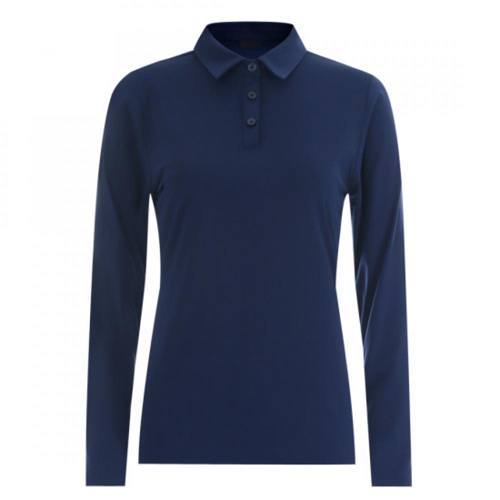 Shop Women Collar Neck OuTdoor Daily Spandex Long Sleeve T shirT Navy Iu Wsh