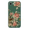 For iPhone 16e Case Red Flowers Pattern Printing Straight Edge TPU Phone Back Cover