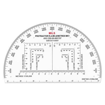 Военный транспортир: 6" и 9" Встроенная шкала, MP-1 Картографическая линейка для тактической подготовки