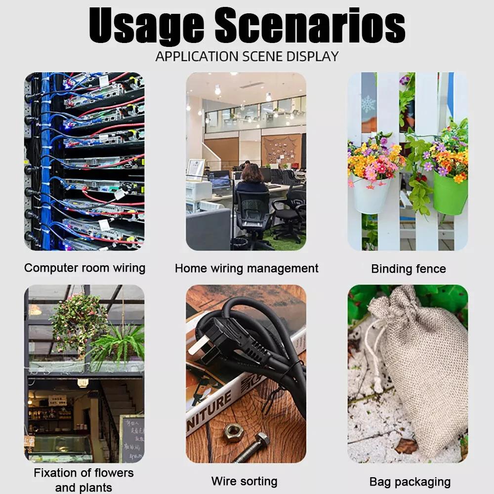 Новые нейлоновые кабельные стяжки цветные многоразовые самозапирающиеся с петлей-удавкой регулируемые крепежные петли ремешок для дома офиса