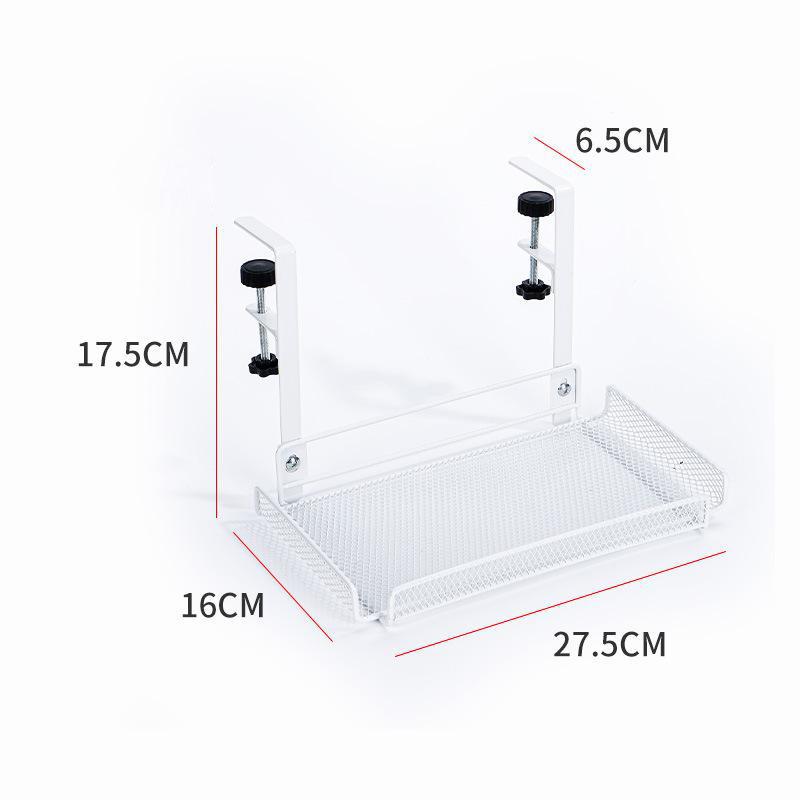 Undertable Storage Rack Metal Cable Tray Computer Desk Organizer Without Perforated Kitchen Storage Accessories Clutter Storage