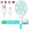 USB Rechargeable Electric Fly Pat Household Insect Racket Killer Swatter Bug Mosquito Handheld Racket