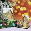 Christmas Luminous Cabin Christmas Wooden House Glittery LED Light Home Decoration Night Lamp Pendant