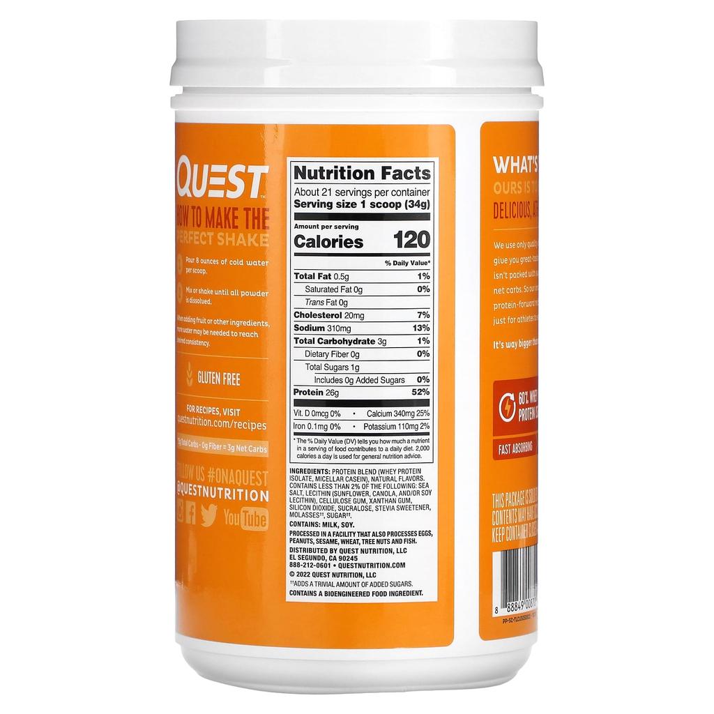 Quest Nutrition Protein Powder, Salted Caramel, 1.6 Lb (726 G)