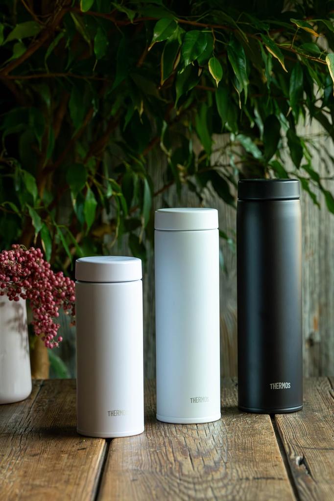 Thermos Thermos Vacuum Insulated Portable Midnight with Few Parts for Easy Secure Screw and Stainless Steel Mug, 480ml, Black, Cleaning, Closure,