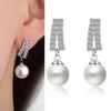 925 Sterling Silver Earrings for Women Original Charm Double Hoop Earrings Pave CZ Fine Engagement Anniversary Jewelry E557