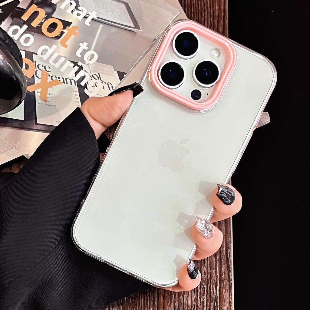 Простой и прозрачный чехол для телефона для IPhone 15 Ультратонкий защитный чехол 16e для Apple 12promax Чехол Жесткий и модный