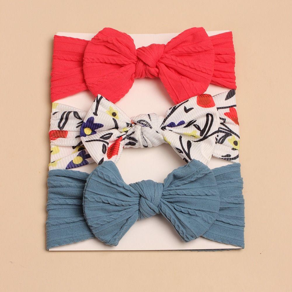 3Pcs/Lot Soft Baby Headbands Elastic Headwear Cute Headwrap  for 0-2Years