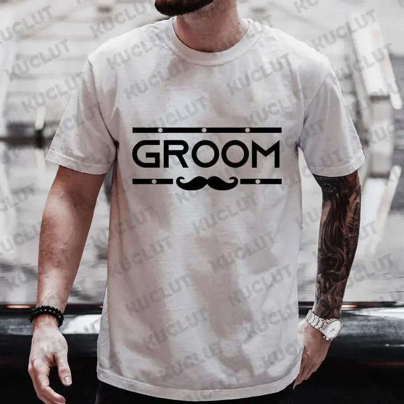 Team Future Groom Squad T-Shirt Friends Bachelor Stag Party Tshirt Groomsman Blouses Male Wedding Engagement Party Tees EVG Tops#Color(1)