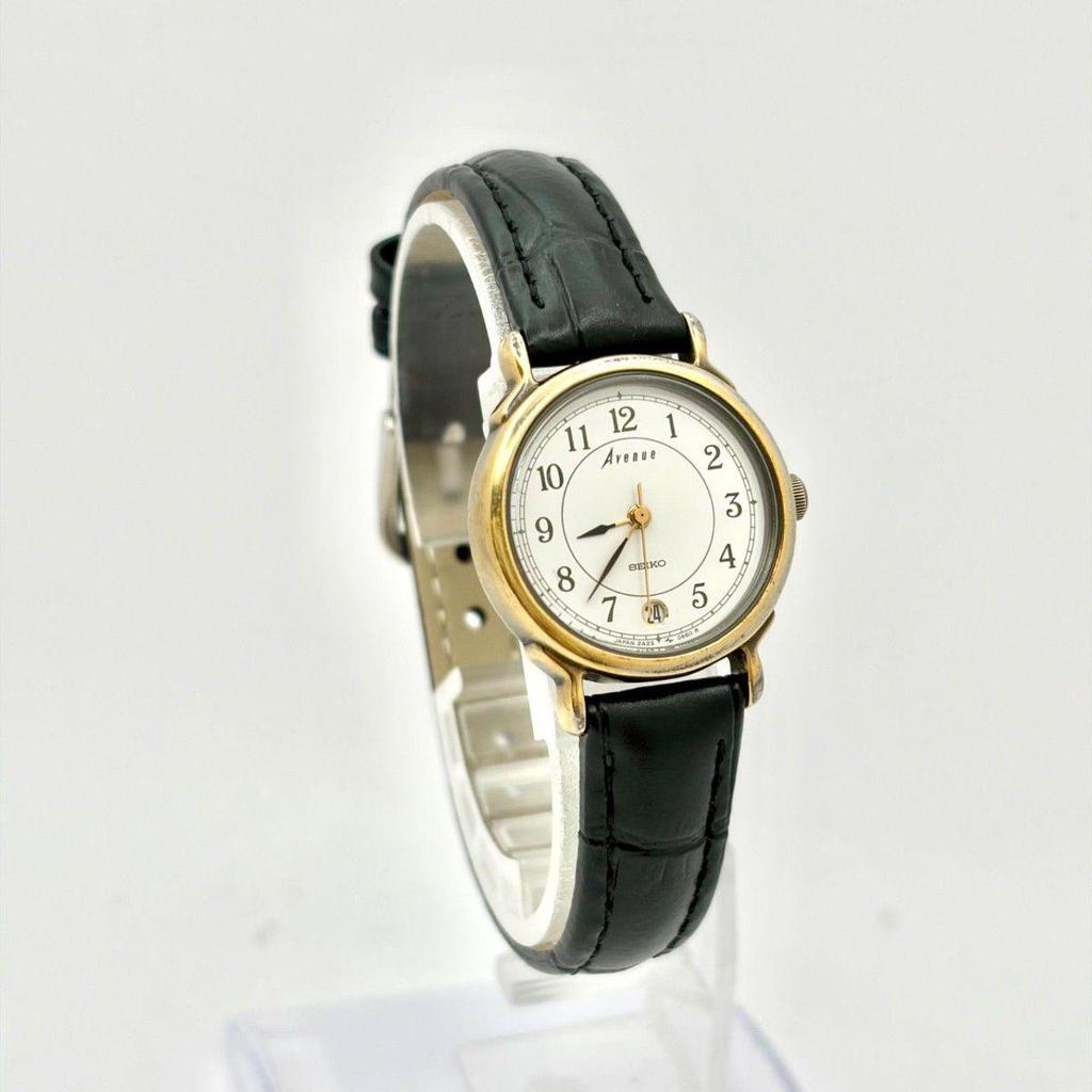 Used [New Battery] SEIKO Avenue Ladies Watch Gold 2A22-0440 811632