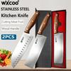WXCOO Кухонные Ножи из Нержавеющей Стали для Нарезки Рыбы, Разделки Мяса, Нарезки Фруктов и Овощей, с Деревянной Ручкой, в Подарочной Коробке
