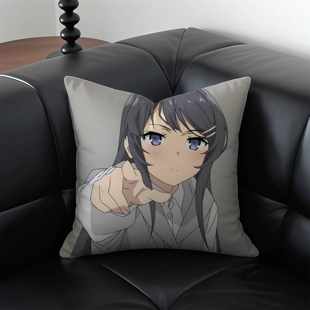 Mai S-sakurajima S-Сексуальная наволочка Наволочка против пылевых клещей Невидимая молния шелковистый короткий плюш Чехол на подушку для дивана