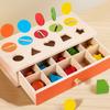 Montessori Classification Early Education Ten-Grid Coin Box Baby Color Cognition Shape Building Block Matching Teaching Aids Baby Children'S Toys