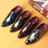 Luxury Men Oxford Shoes Retro Floral Pattern Men Dress Shoes Fashion Lace-Up Flats High Quality Business Men Party Wedding Shoes