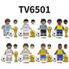 Футбольные Фигурки Сборные Кубики TV6501 Строительные Блоки Игрушки Футбольные Звезды для Дня Рождения Хэллоуина Рождественских Подарков