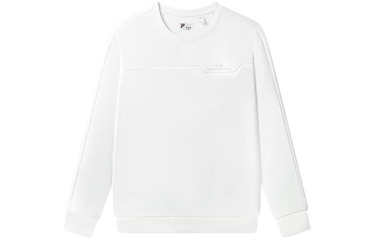 Men's FILA Sweatshirts Men's White Crew Neck Moderate Regular