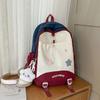 Новый нишевый дизайн высокой ценности, свежий контрастный цвет, кампусный рюкзак для учеников средней школы, легкий рюкзак большой вместимости
