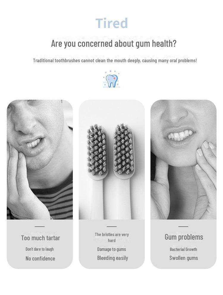 Умный электрический ирригатор: Портативный очиститель зубов с фиолетовой подсветкой, водонепроницаемый, для устранения неприятного запаха изо рта и отбеливания