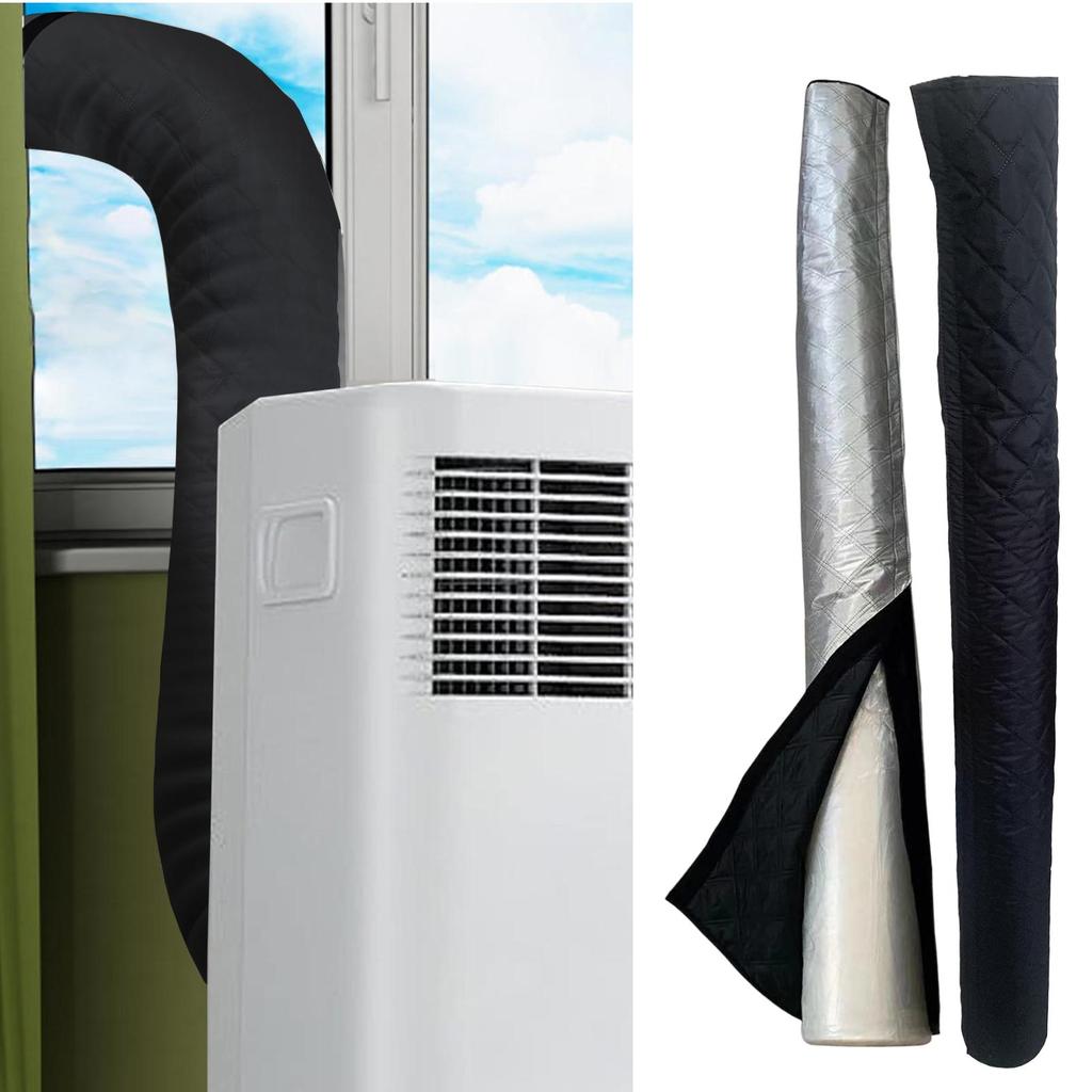 Air Conditioner Hose Cover Wrap Duct Vent Cover Sleeve Waterproof 5.9Inch Ling Insulated Sleeve for Protection Longevity Tube