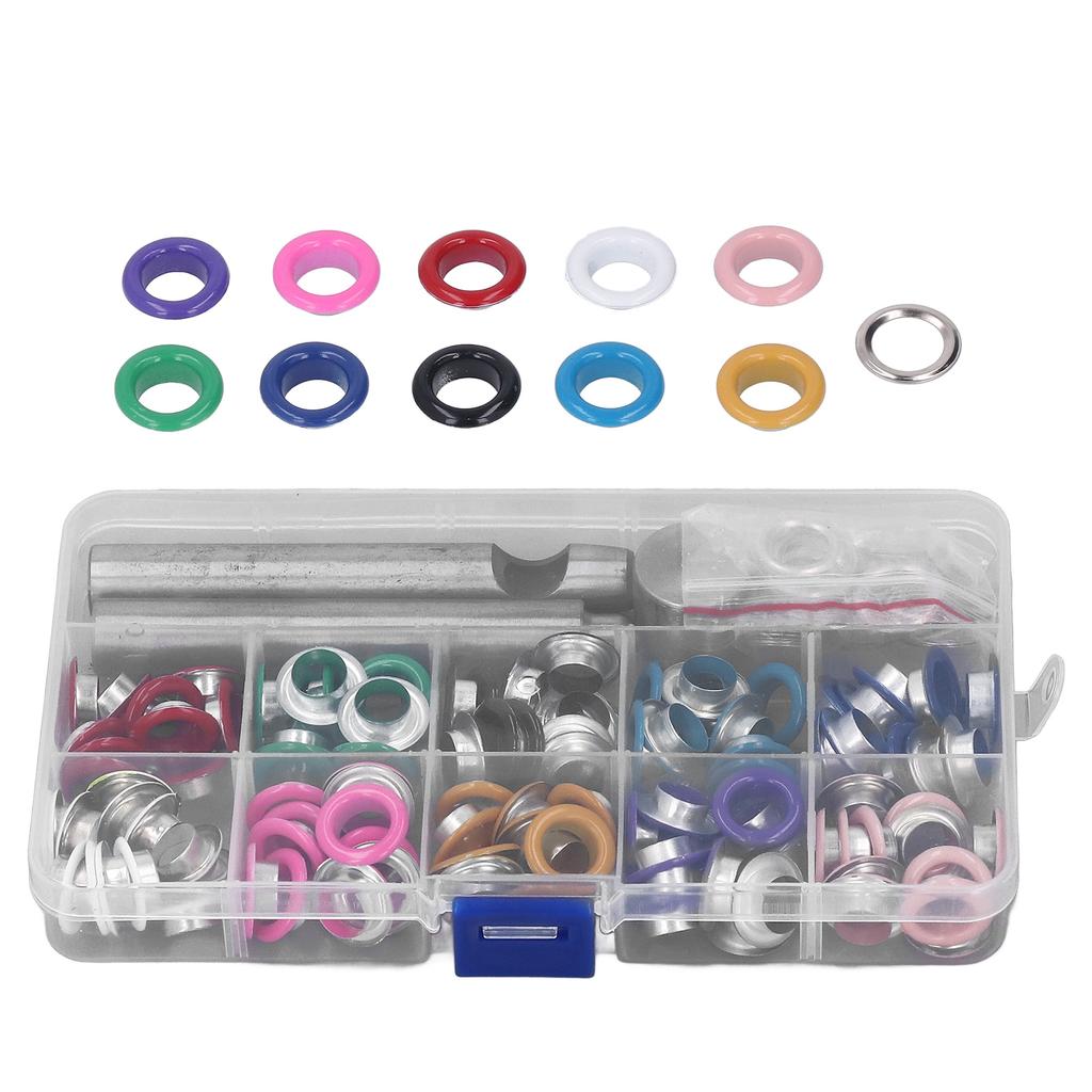 Eyelet Kit 10mm Colorful Durable Metal Wide Application Easy Installation Leather Grommets Kit for