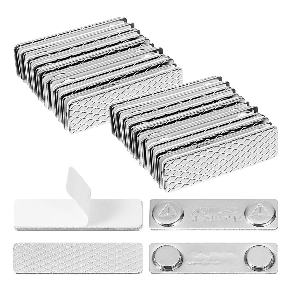 Набор из 30 магнитных держателей для бейджей, магниты, 1,75 x 0,5 дюйма со стальной задней пластиной