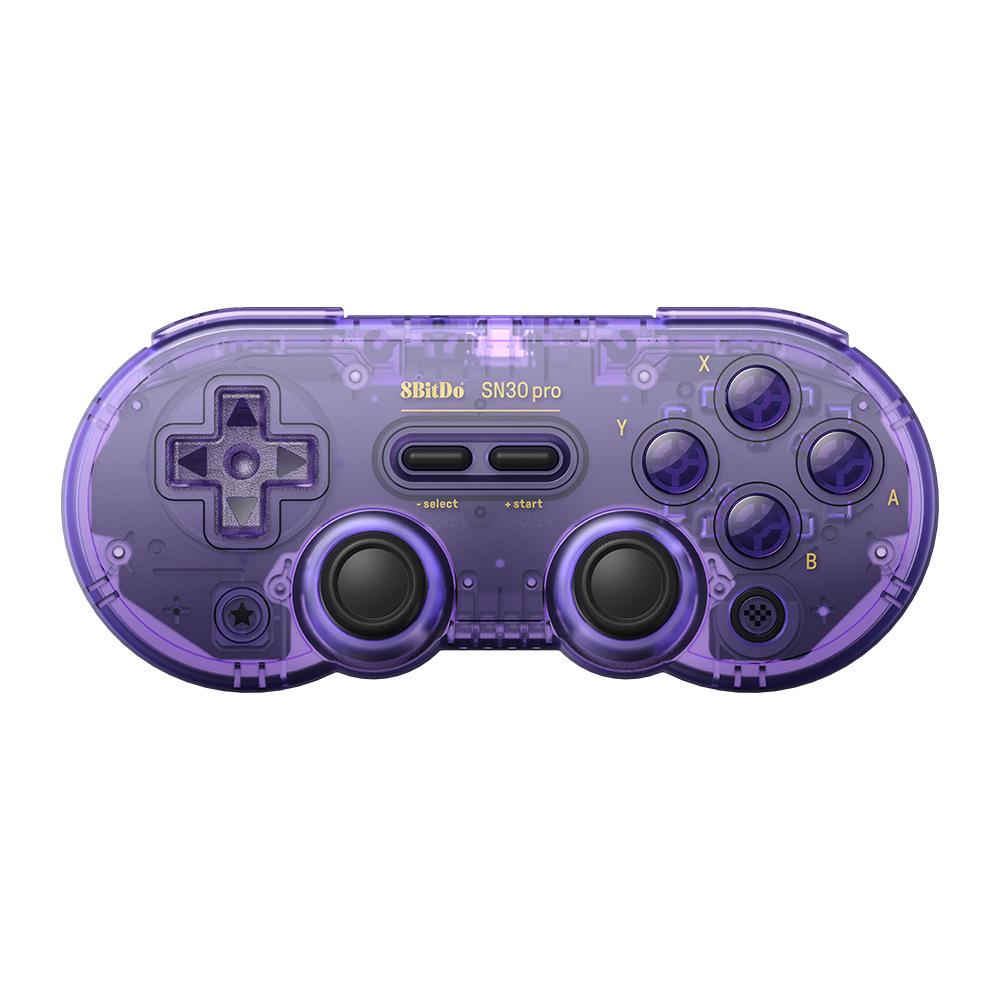 8Bitdo SN30 Pro BT Wireless Game Controller Joypad Transparent Purple Green for Windows MacOS Android PI Than Nintendo Switch