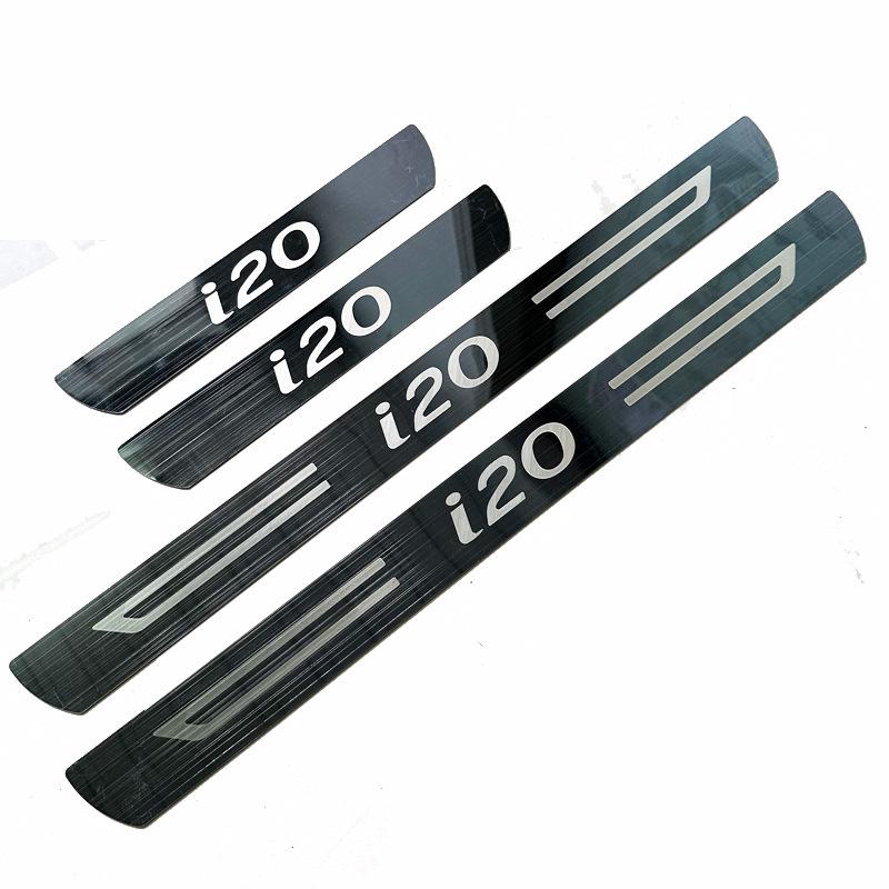 I20 Stainless Steel Door Sill Protectors, Anti-Stepping Stickers, Collision Protection Strips.