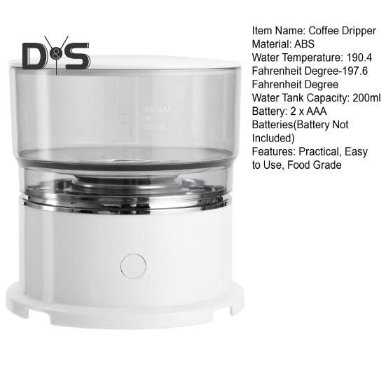 Кофеварка с фильтром из нержавеющей стали. Точный контроль температуры. Жаропрочная компактная легкая капельница для кофе.