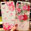 Для 8 iPhone 6s 7 Plus Мягкий Резиновый Ударопрочный Чехол Цветочный Прозрачный Тонкий Чехол