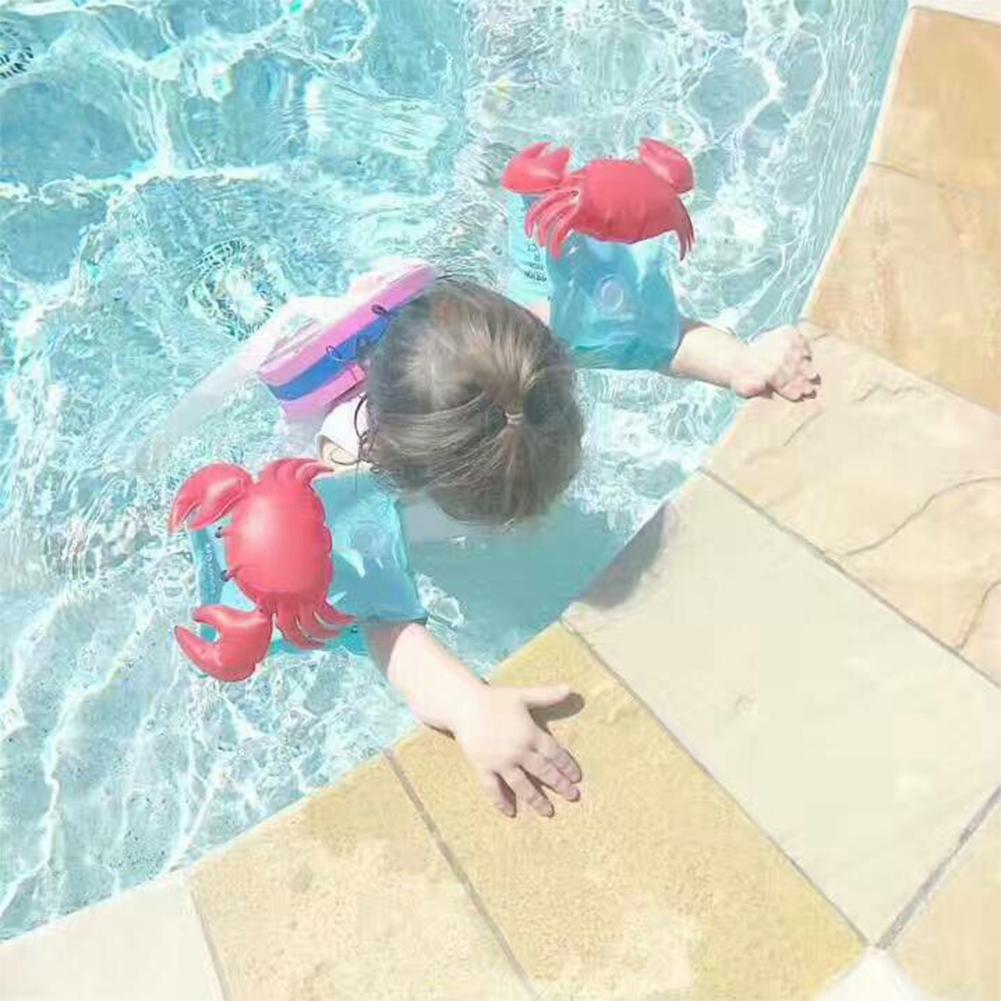 Swimming Auxiliary Flamingo Crabs Inflatable Arm Float Dual Swim Floating Sleeves for Swimming Learning
